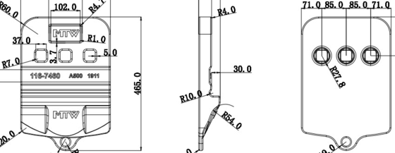 Meia seta 42.5kg 116-7460-X980G 982M 986K 988F do molde/374 385 5110B