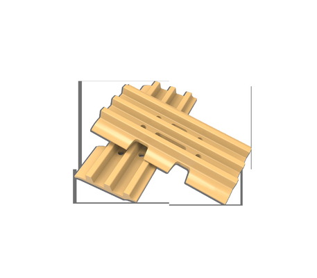 A sapata da trilha do rabugento triplicar-se de TG154A-6 PC70 chapeia placas da trilha 6x165x450