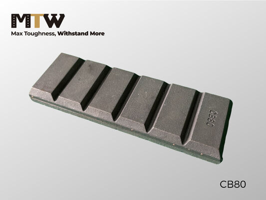 CB80 Chocolate Block Wear Part 240×80×23mm Heavy Equipment Wear Protection Component 3.2KG
