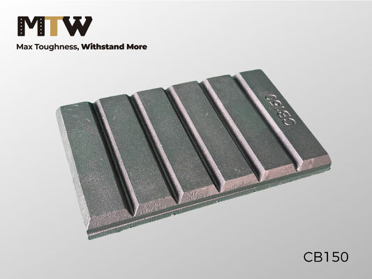 Componente pesado 6KG da proteção do desgaste do equipamento da peça 240×150×23mm do desgaste do bloco do chocolate CB150